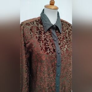 NASH CUT VELVET BLOUSE